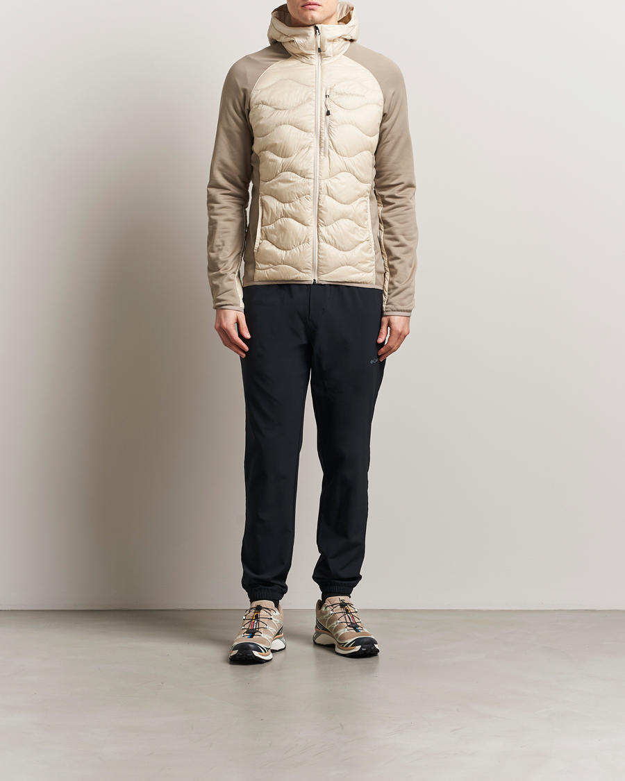 Herre | Jakker | Peak Performance | Helium Down Hooded Hybrid Jacket Sand Fog