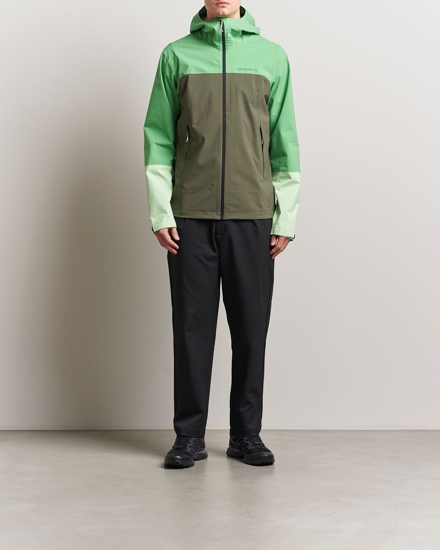 Herre | Jakker | Peak Performance | Trail Hipe Hooded Shell Jacket Peppermint/Pine Needle