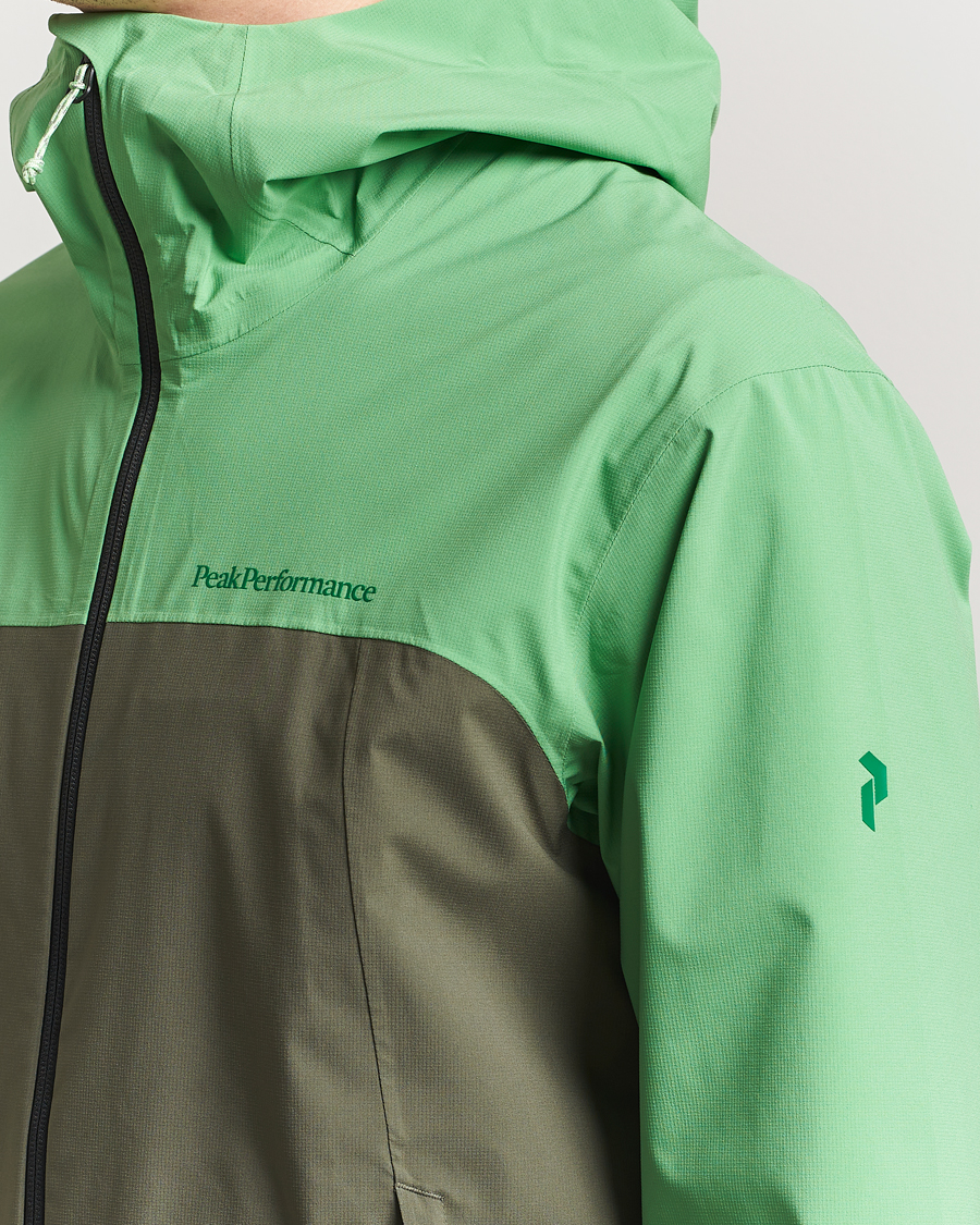 Herre | Jakker | Peak Performance | Trail Hipe Hooded Shell Jacket Peppermint/Pine Needle
