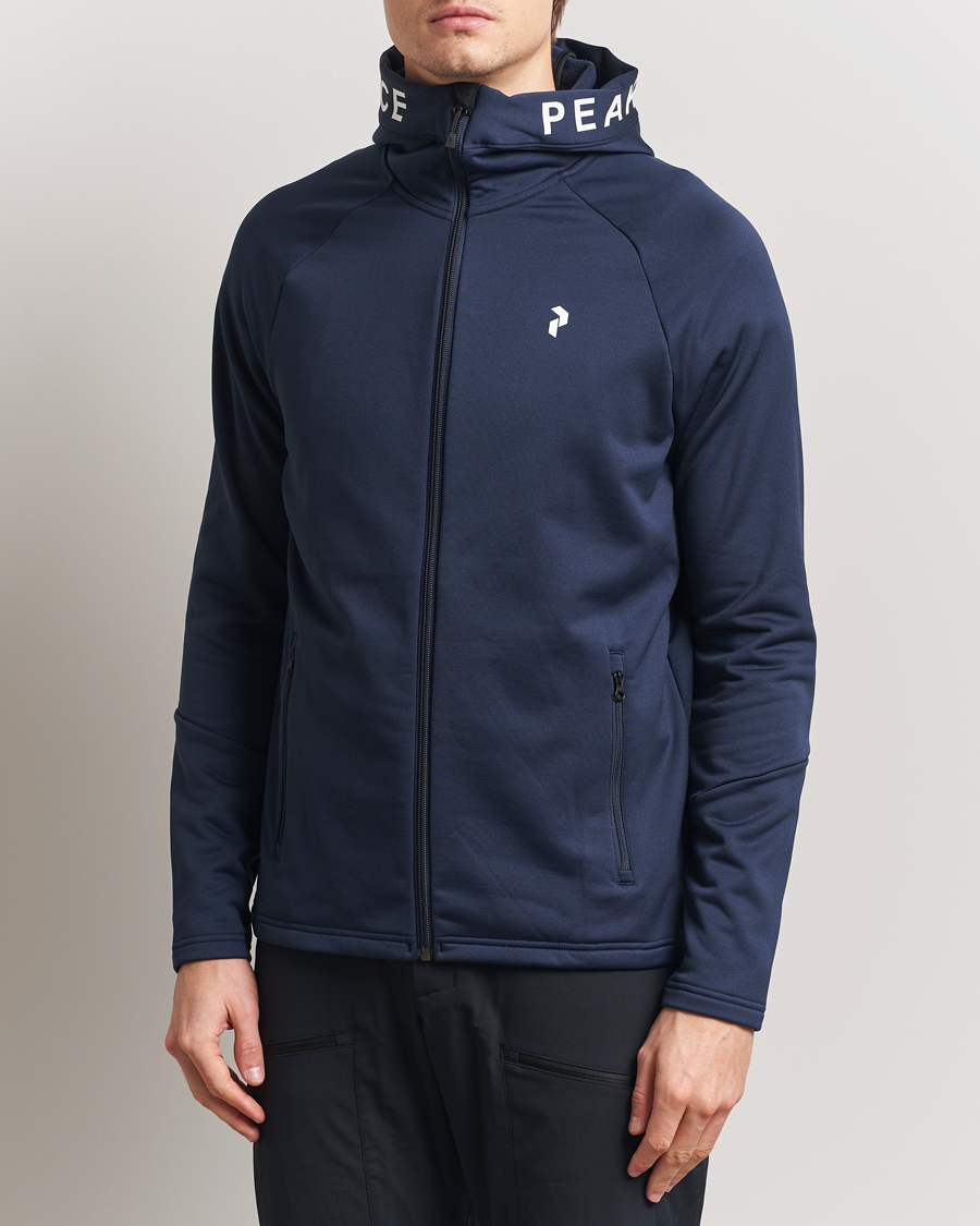 Herre | Gensere | Peak Performance | Rider Hooded Full Zip Blue Shadow