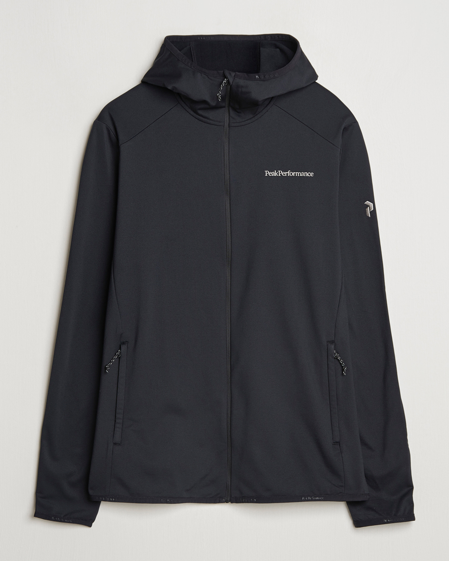 Herre | Gensere | Peak Performance | Light Hooded Full Zip Black