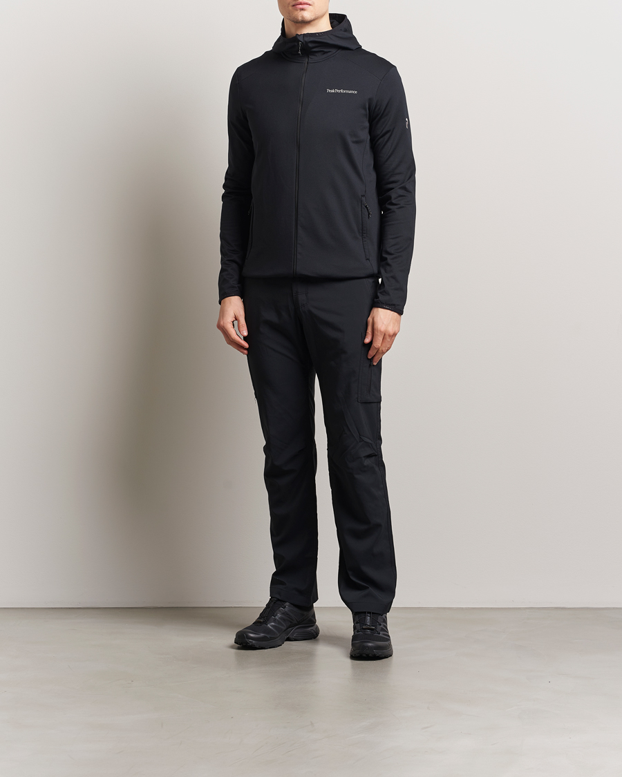 Herre | Gensere | Peak Performance | Light Hooded Full Zip Black