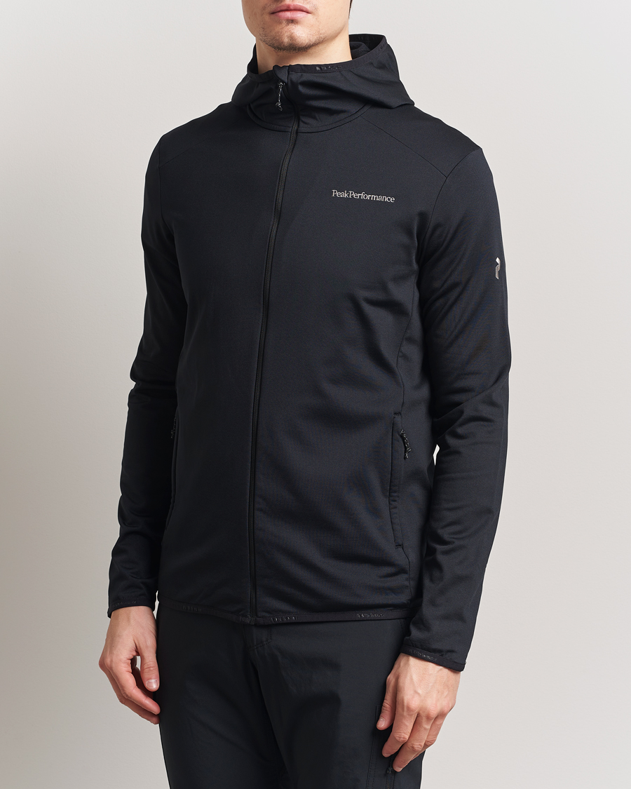 Herre | Gensere | Peak Performance | Light Hooded Full Zip Black