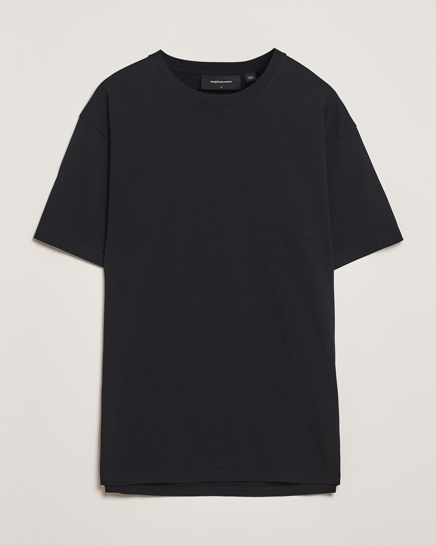Herre | T-Shirts | Peak Performance | Heavy Cotton Crew Neck T-Shirt Black