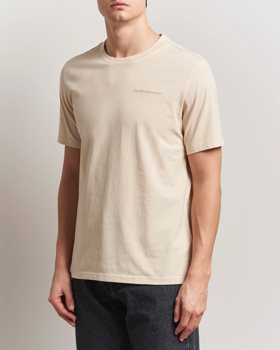 Herre | T-Shirts | Peak Performance | Original Crew Neck T-Shirt Sand Fog