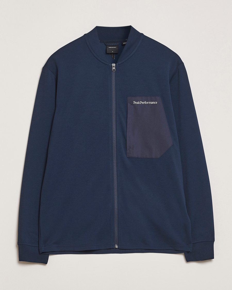 Herre | Gensere | Peak Performance | Mid Layer Full Zip Jacket Blue Shadow