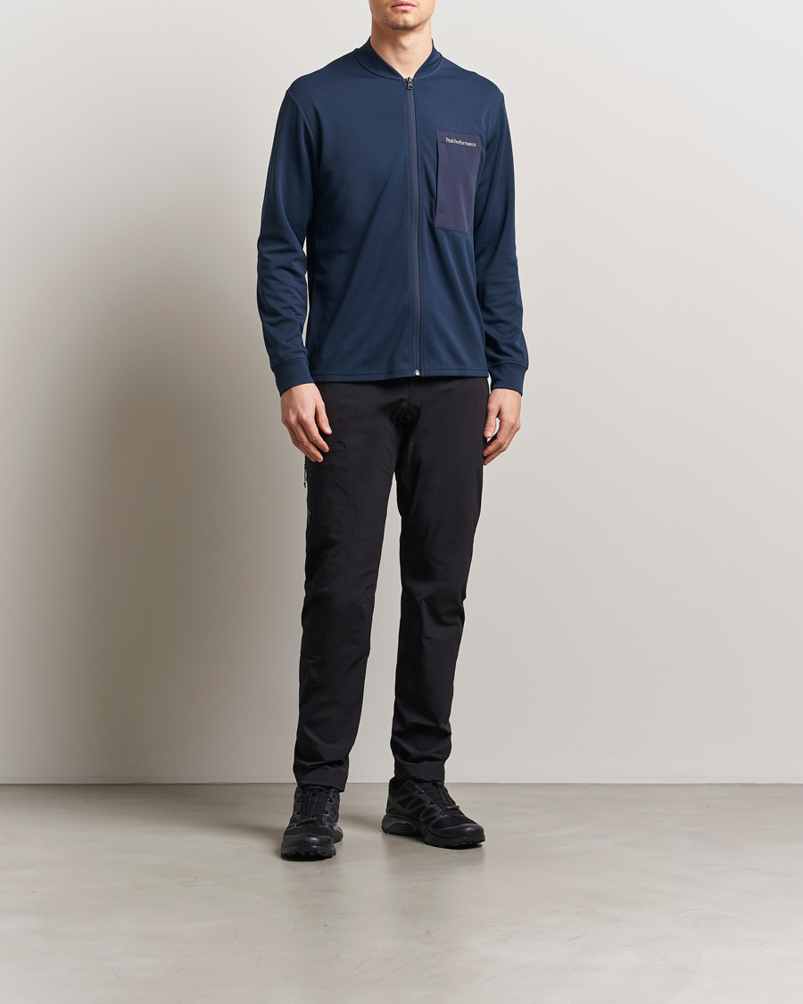 Herre | Gensere | Peak Performance | Mid Layer Full Zip Jacket Blue Shadow