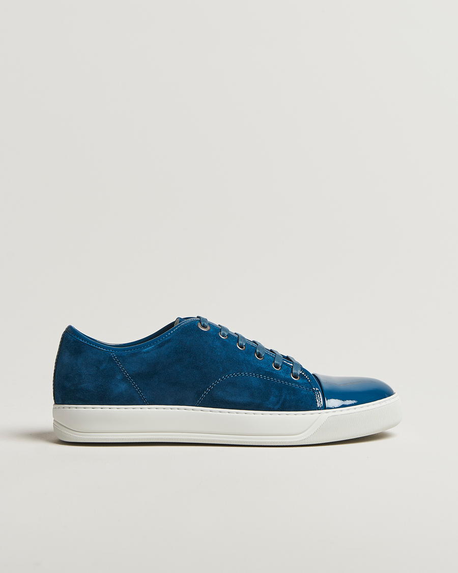 Herre | Sneakers | Lanvin | Patent Cap Toe Sneaker Petrol Blue