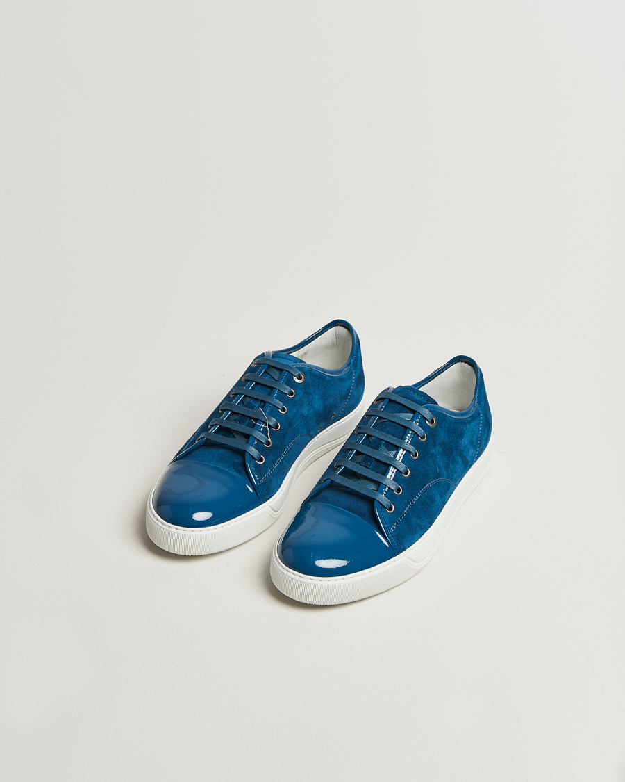 Herre | Sneakers | Lanvin | Patent Cap Toe Sneaker Petrol Blue
