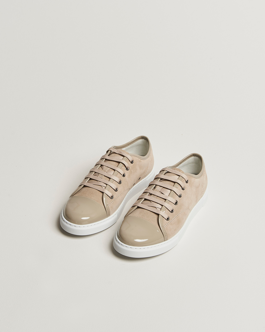 Herre | Gifts for Her | Lanvin | Womens Patent Cap Toe Sneaker Beige