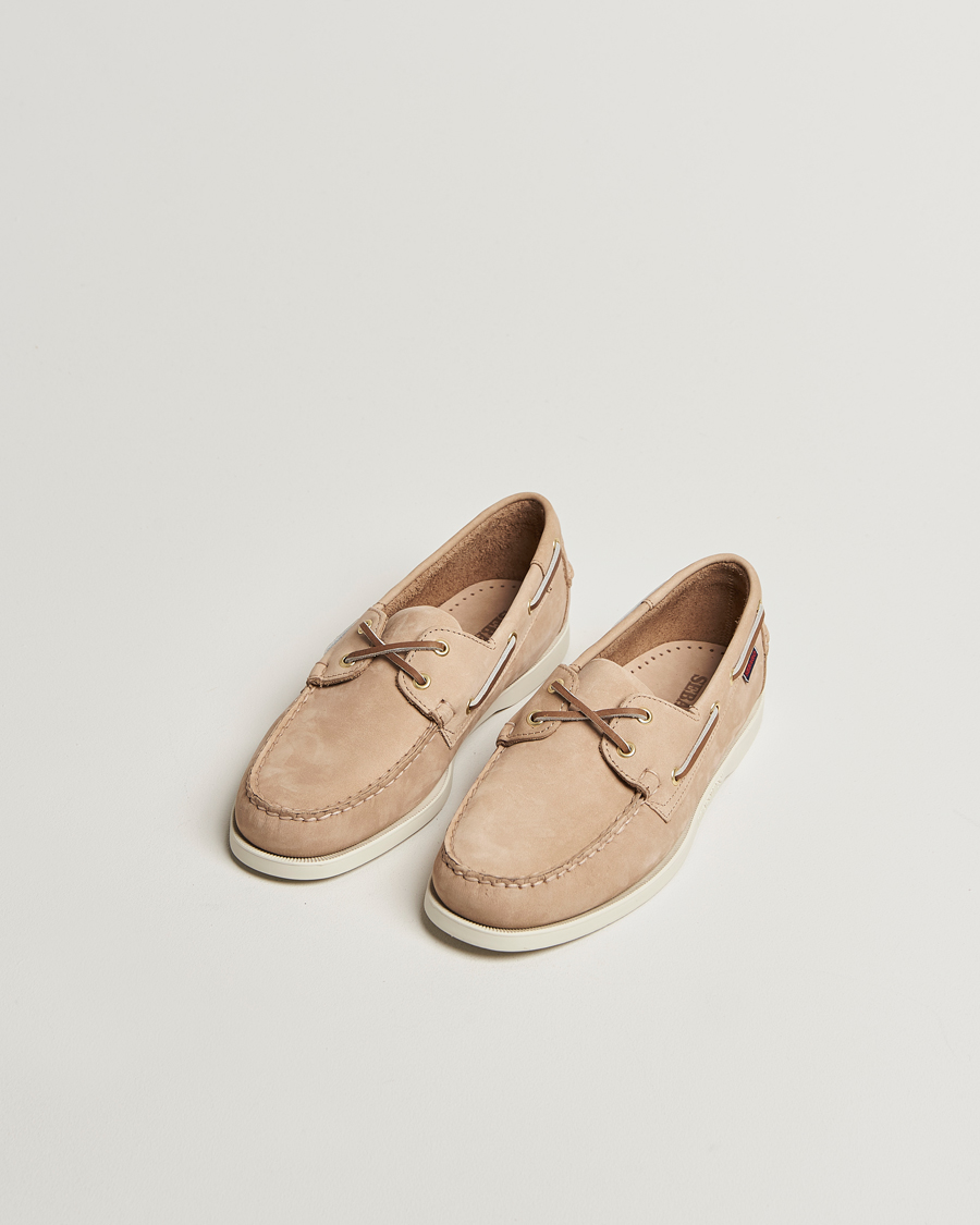 Herre | Seilersko | Sebago | Docksides Portland Nubuck Boat Shoe Beige Camel