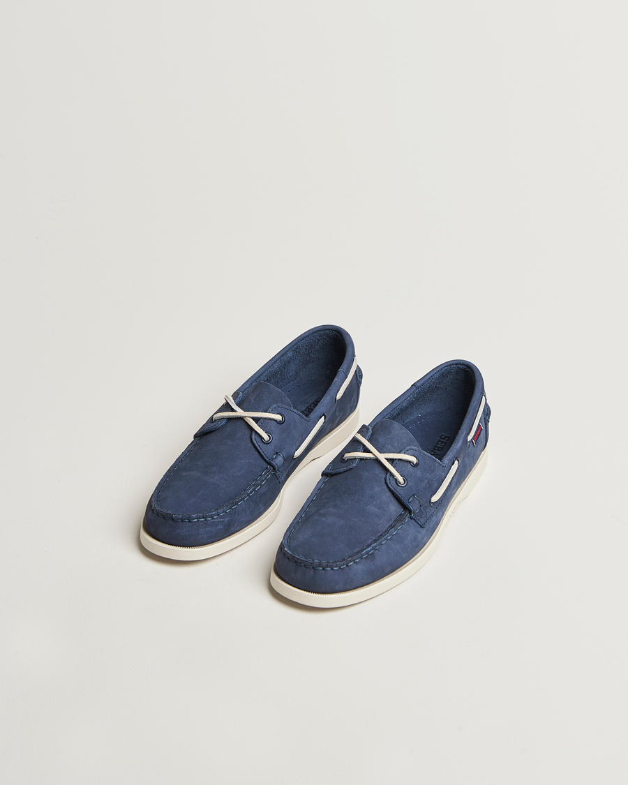 Herre | Seilersko | Sebago | Docksides Portland Nubuck Boat Shoe Blue Navy