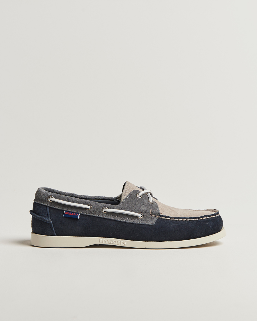 Herre | Seilersko | Sebago | Docksides Portland Jib Boat Shoe Navy/Grey