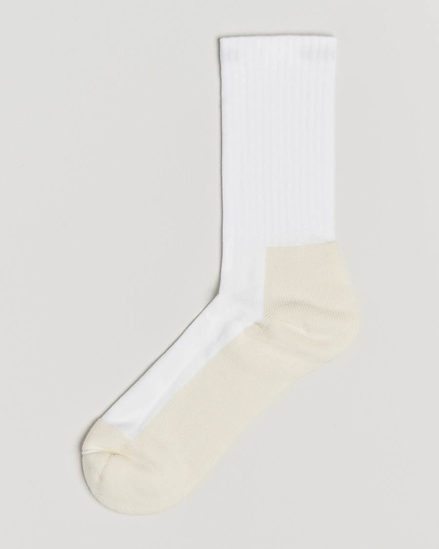 Herre | Undertøy | Sweyd | Two Tone Cotton Socks Off White/White