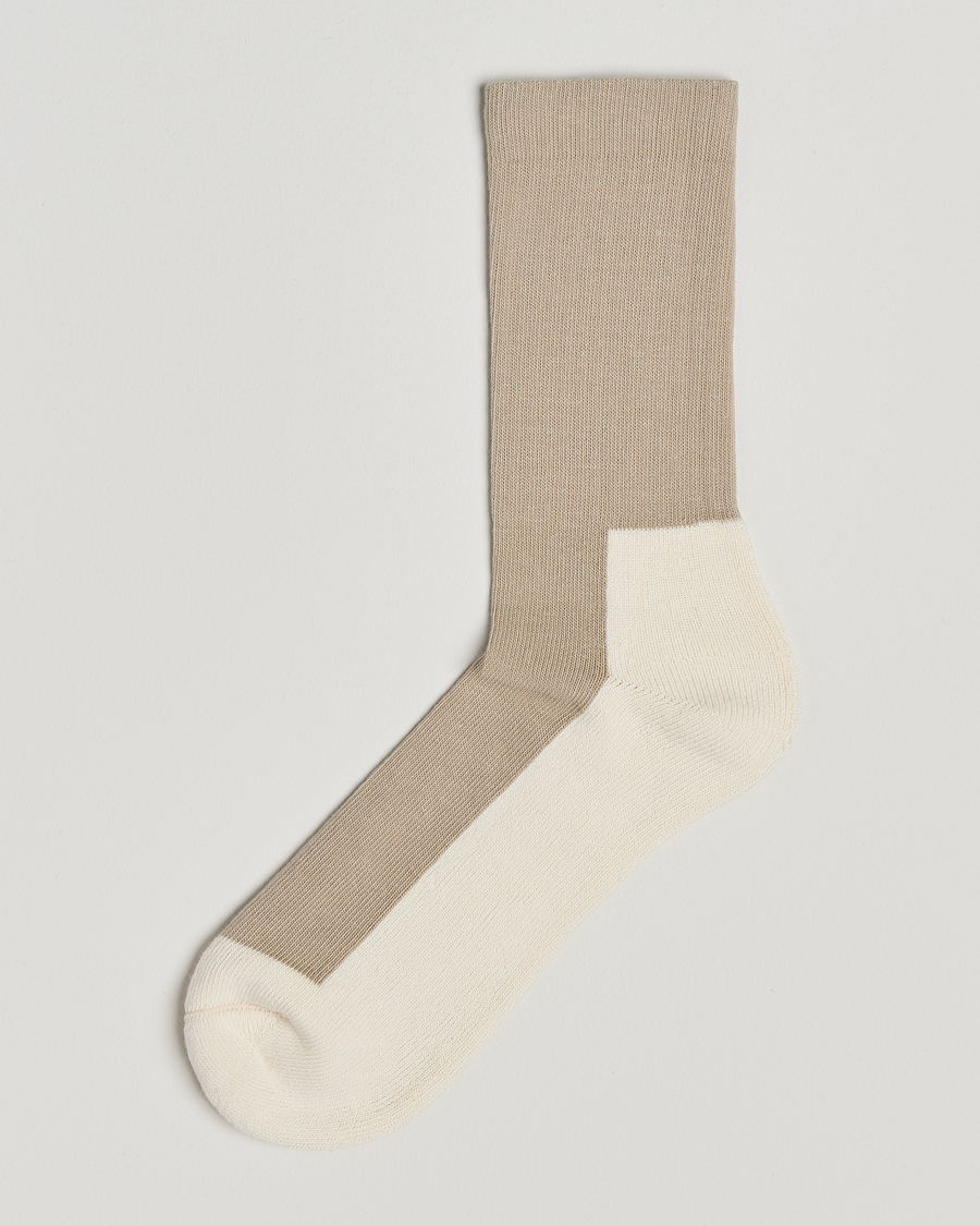 Herre | Undertøy | Sweyd | Two Tone Cotton Socks Sand/Off White