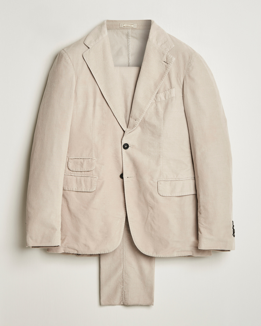 Herre | Dresser | Massimo Alba | Sloop Baby Corduroy Suit Beige