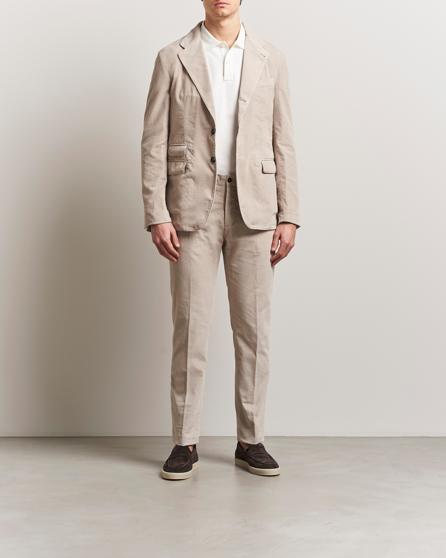 Herre | Dresser | Massimo Alba | Sloop Baby Corduroy Suit Beige