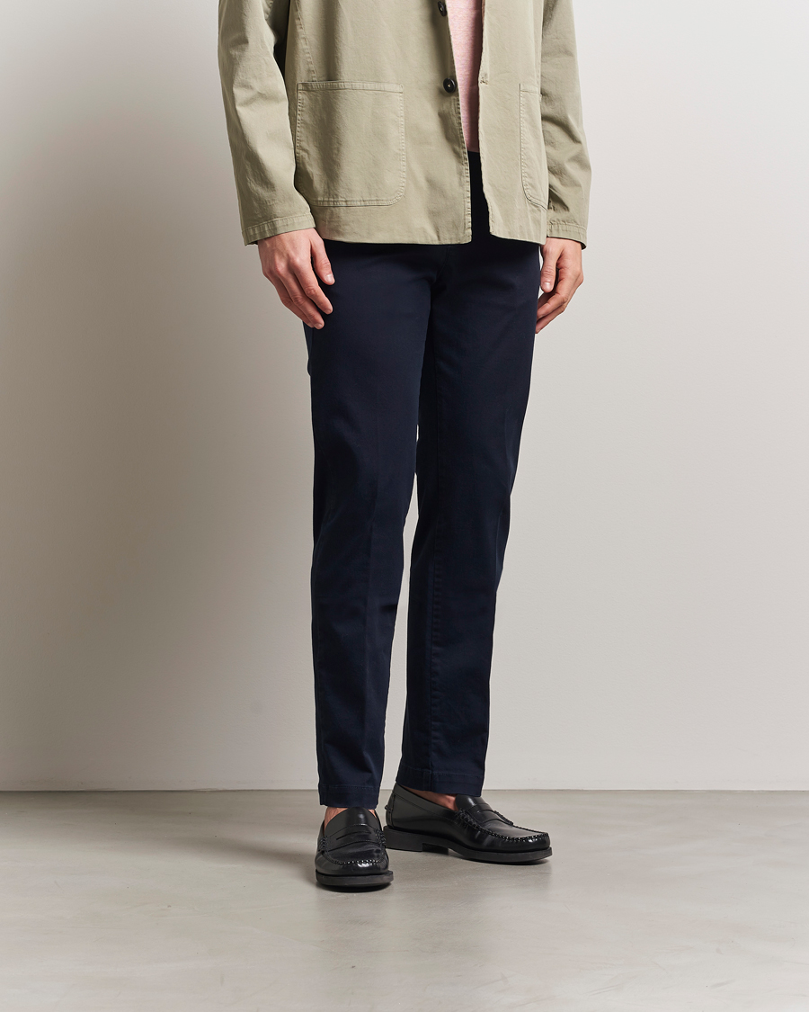Herre | Bukser | Massimo Alba | Winch Cotton Trousers Navy