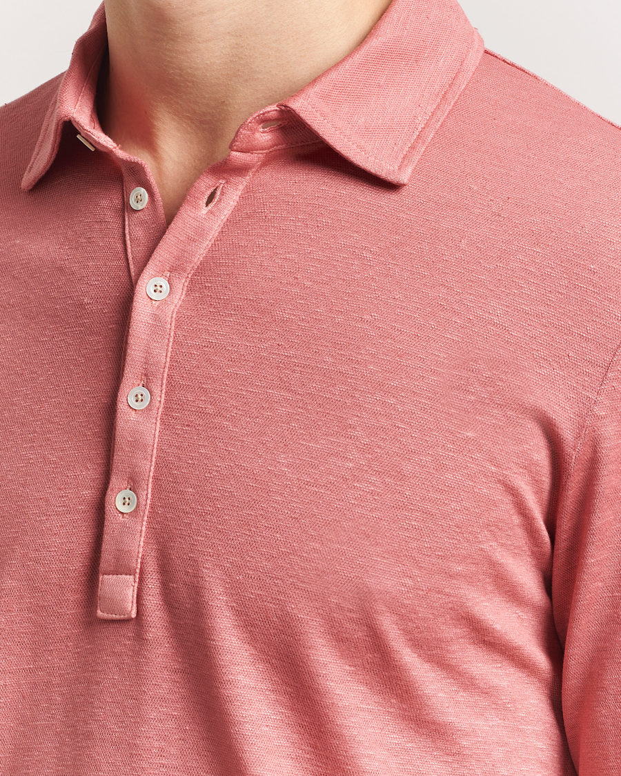 Herre | Pikéer | Massimo Alba | Raya Long Sleeve Polo Coral