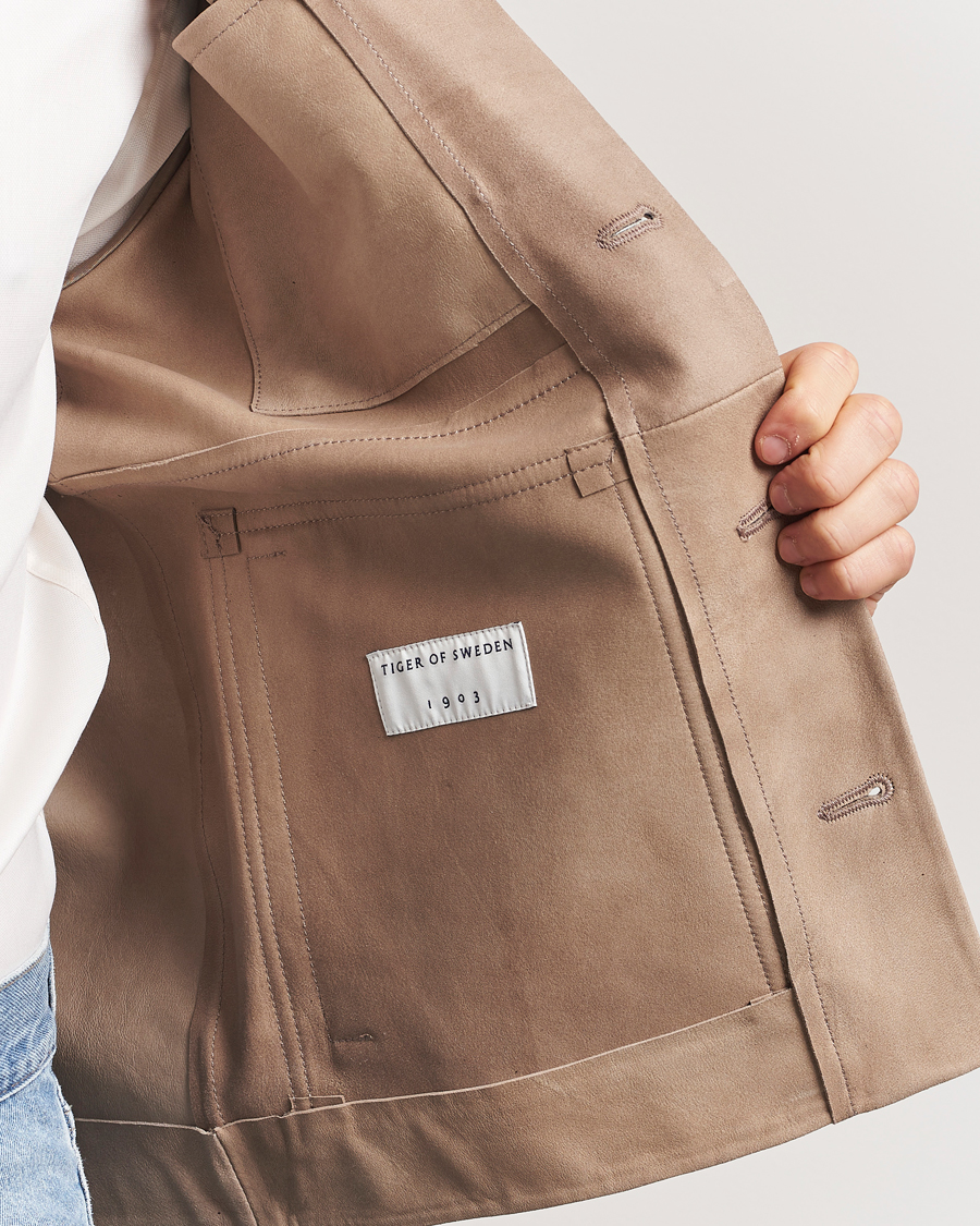 Herre | Jakker | Tiger of Sweden | Leeor Suede Jacket Light Brown