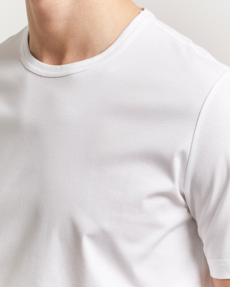 Herre | T-Shirts | Tiger of Sweden | Olaf Mercerized Cotton T-Shirt Pure White