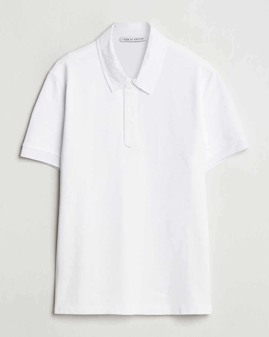 Herre | Pikéer | Tiger of Sweden | Ronen Cotton Polo Pure White