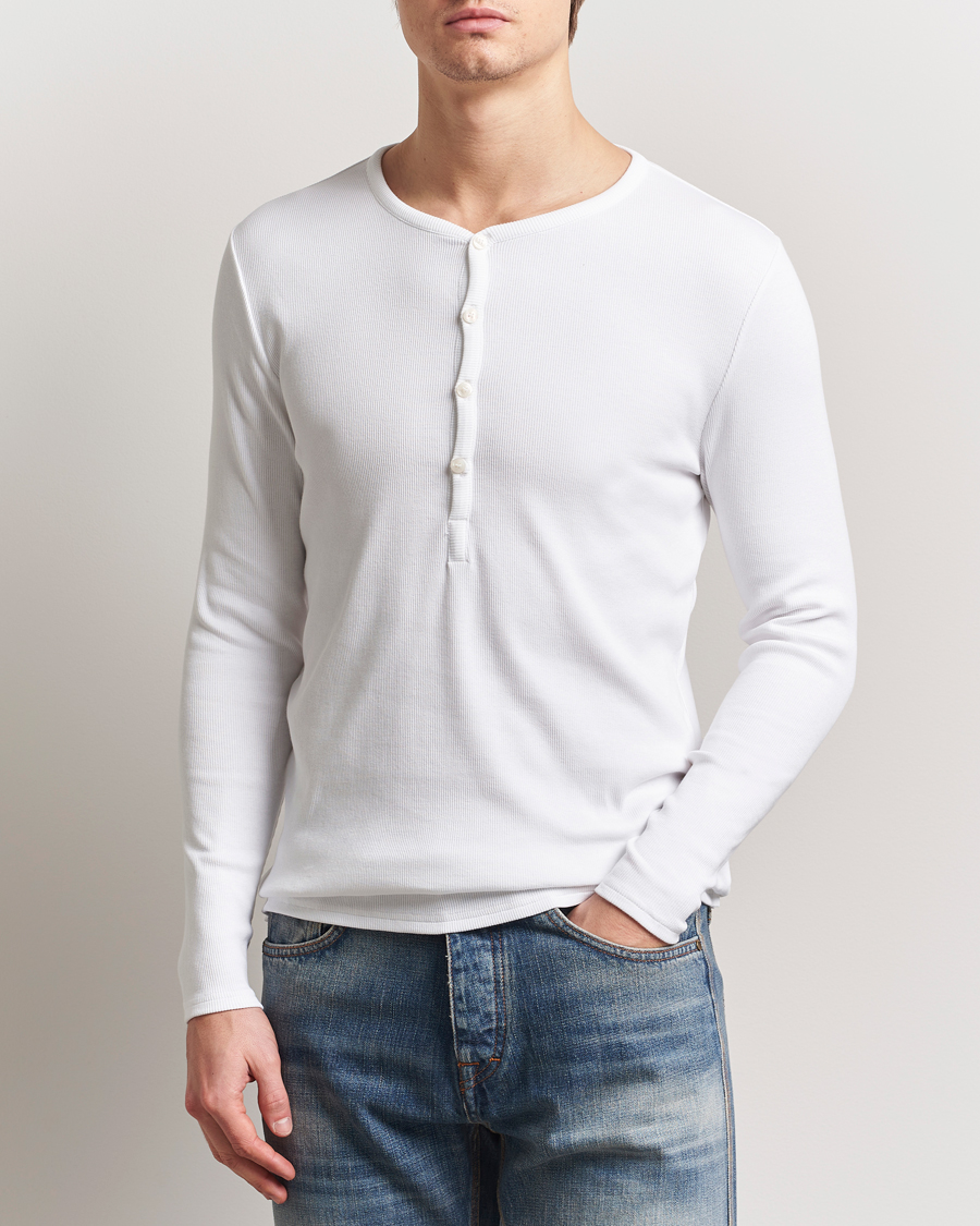 Herre | Gensere | Tiger of Sweden | Roye Long Sleeve Henley Pure White