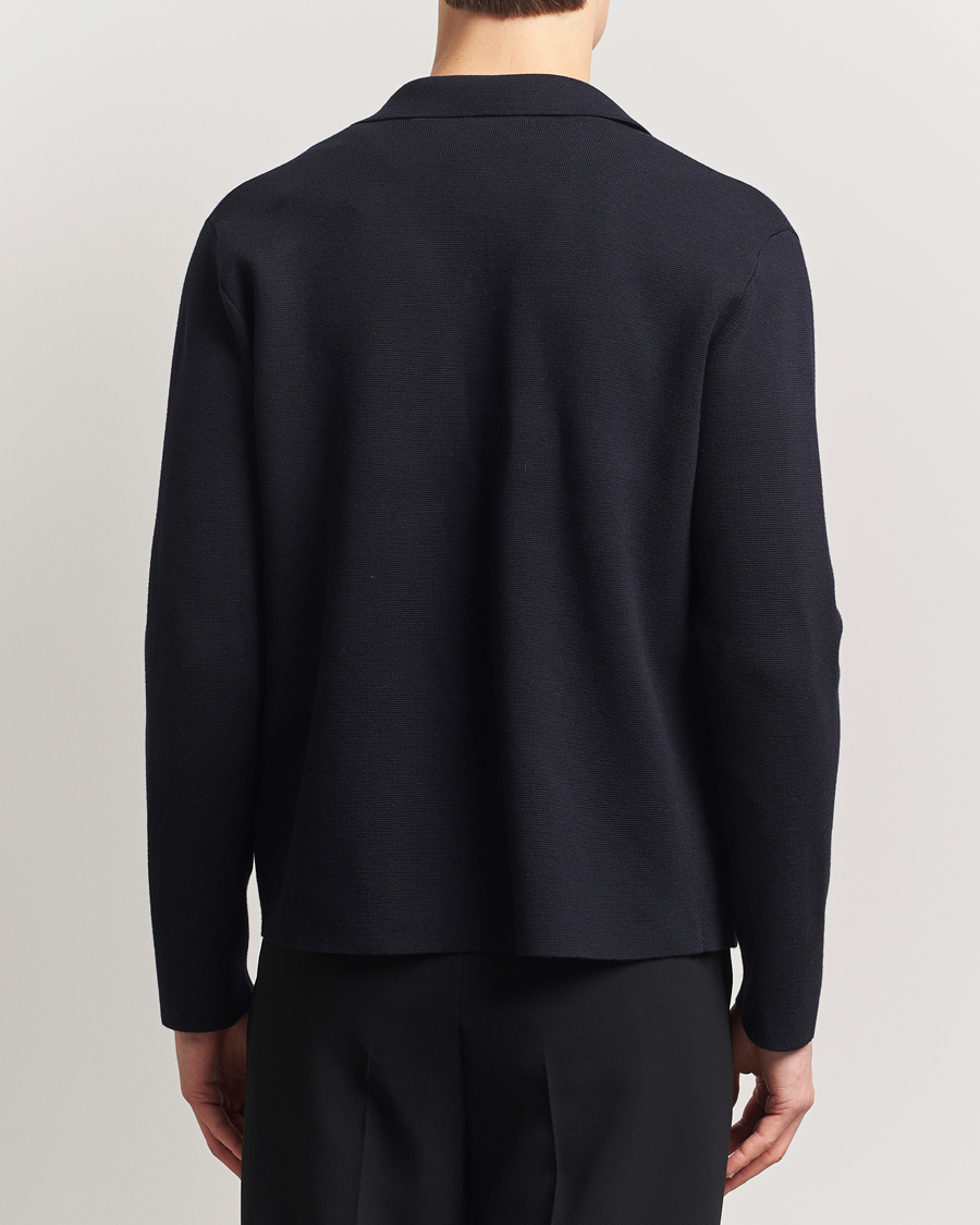 Herre | Gensere | Tiger of Sweden | Celyn Cotton/Wool Full Zip Light Ink