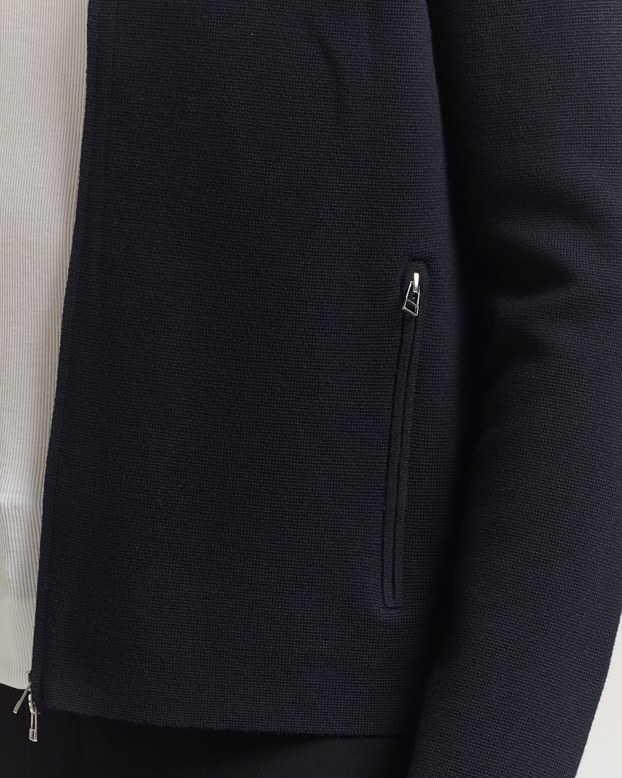 Herre | Gensere | Tiger of Sweden | Celyn Cotton/Wool Full Zip Light Ink