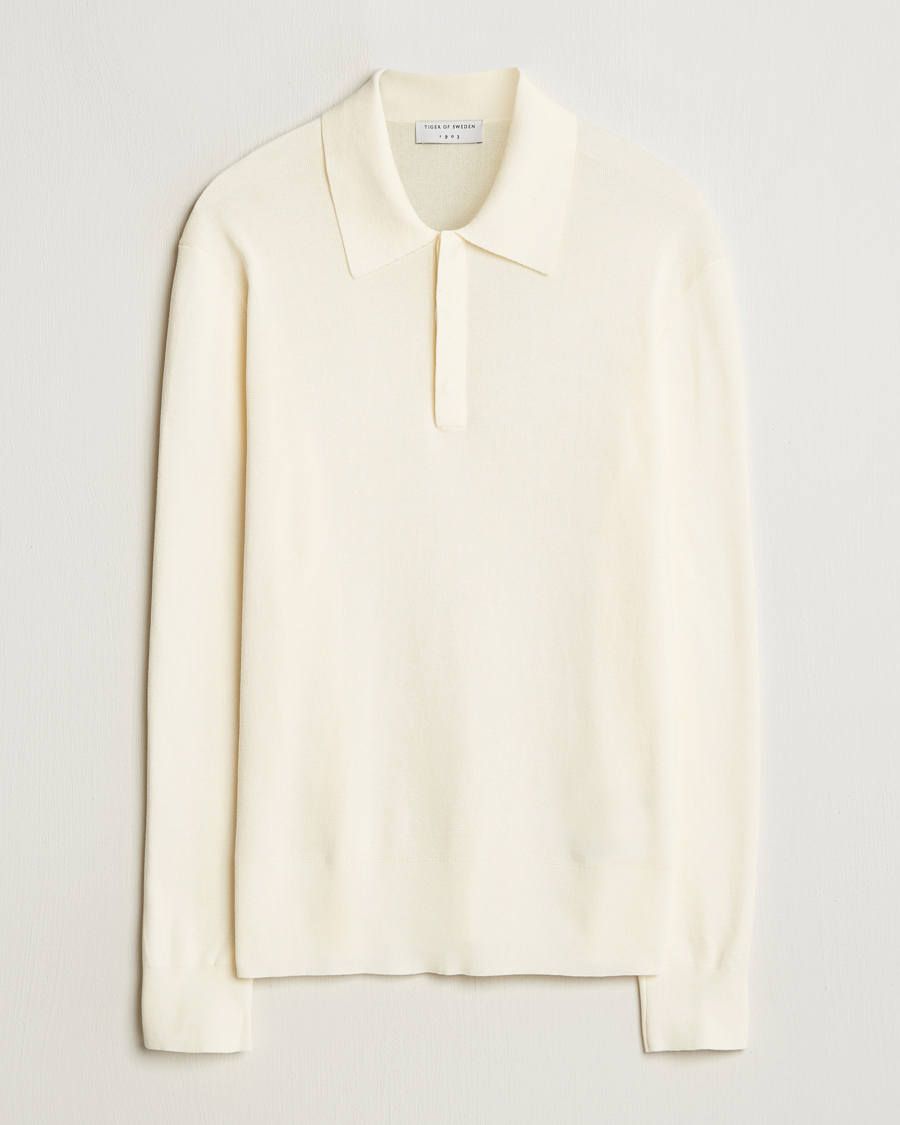 Herre | Gensere | Tiger of Sweden | Appleton Knitted Polo Fever White