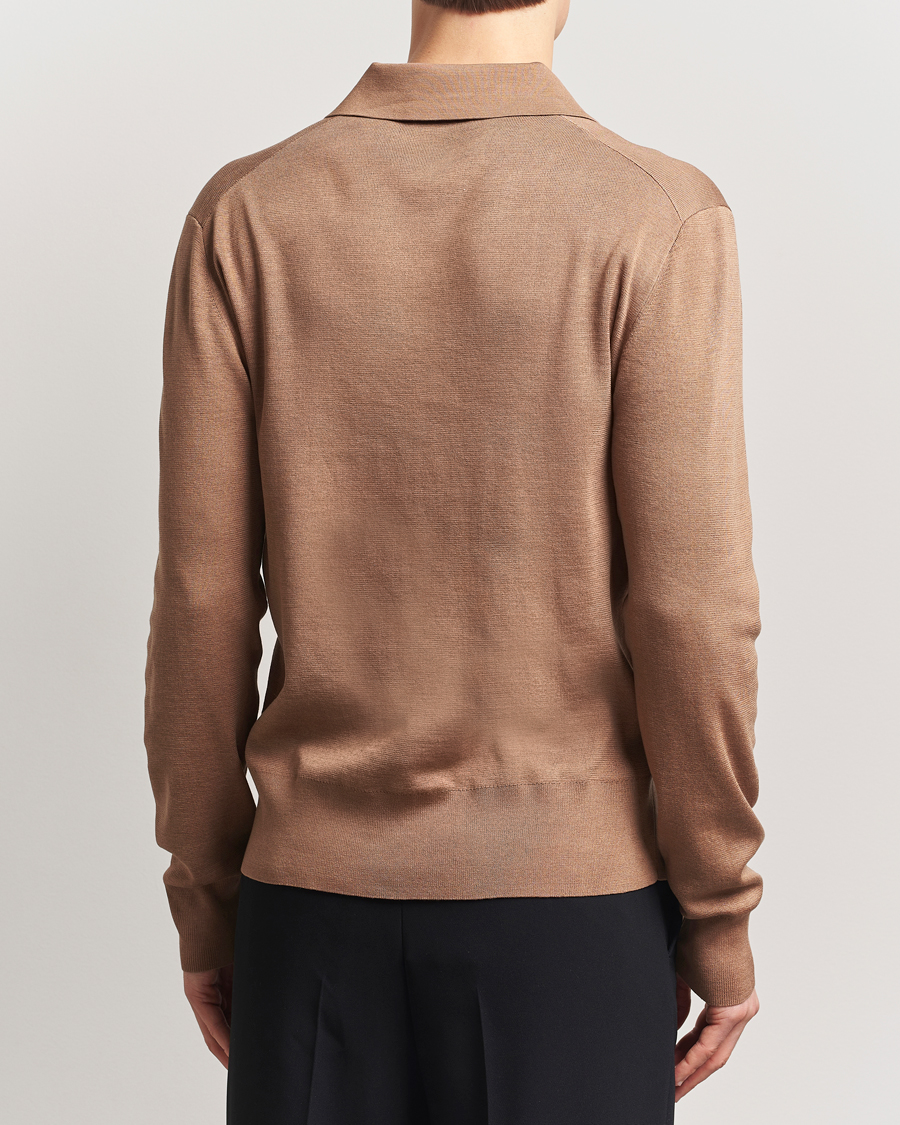 Herre | Gensere | Tiger of Sweden | Appleton Knitted Polo Tawny Brown