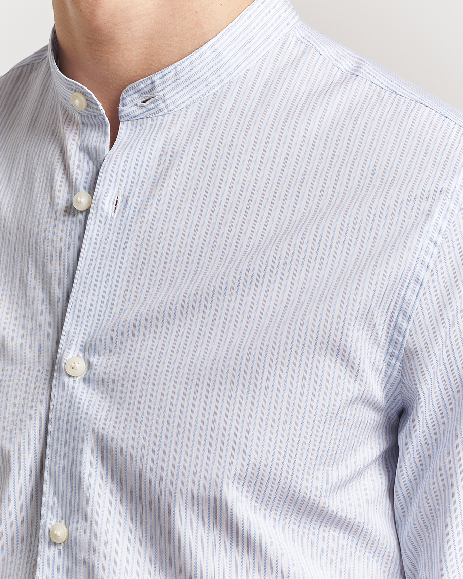 Herre | Skjorter | Tiger of Sweden | Spenser Band Collar Shirt Light Blue
