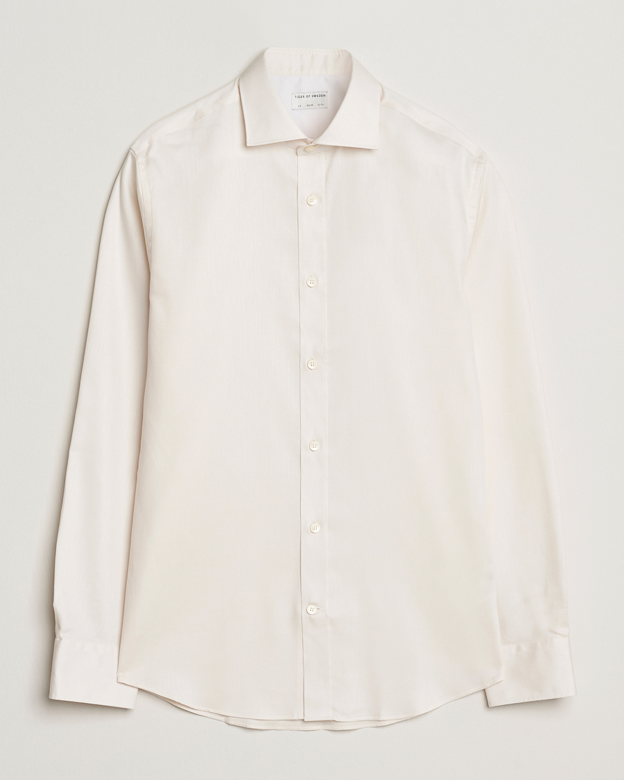 Herre | Skjorter | Tiger of Sweden | Adley Cotton Shirt Soft Beige
