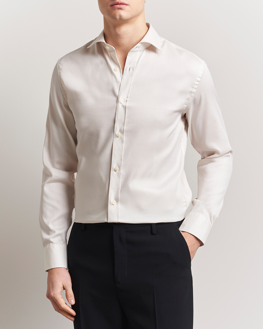 Herre | Skjorter | Tiger of Sweden | Adley Cotton Shirt Soft Beige