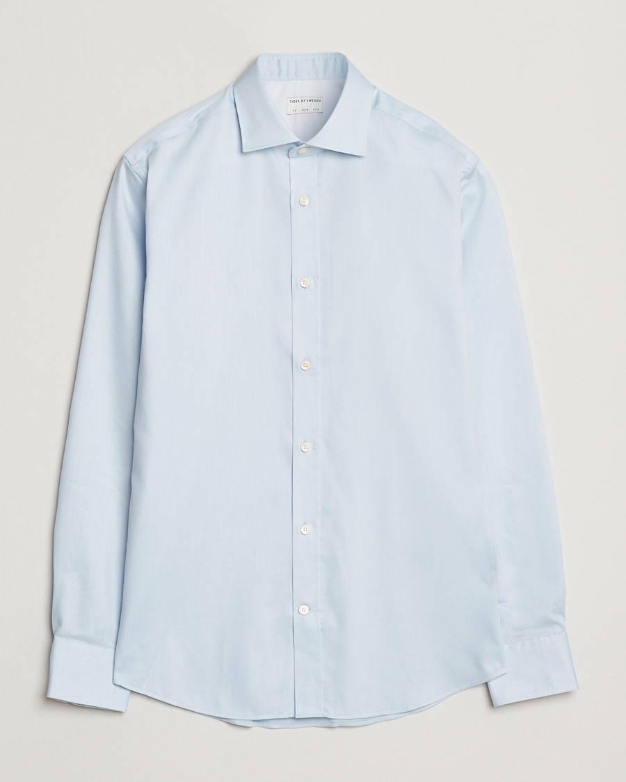 Herre | Skjorter | Tiger of Sweden | Adley Cotton Shirt Light Blue