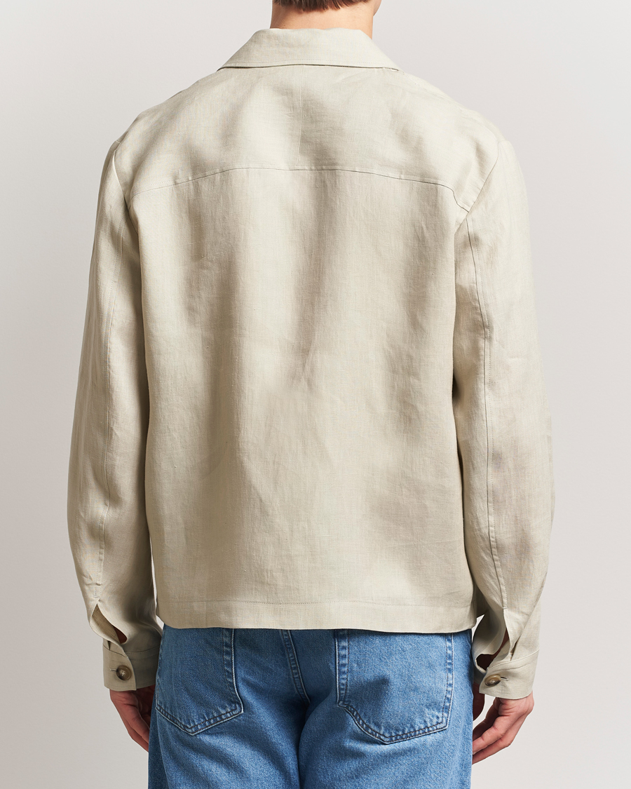 Herre | Skjorter | Tiger of Sweden | Barnaby Linen Overshirt Cream Sand