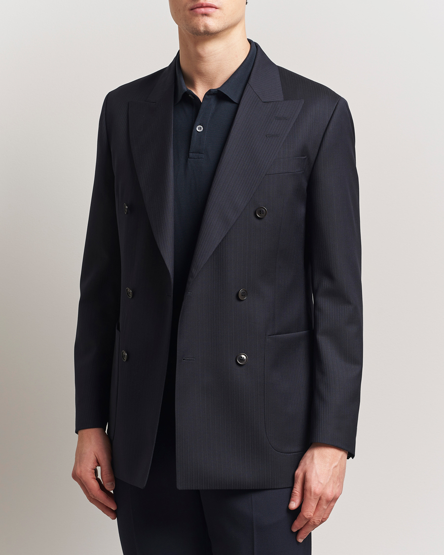 Herre | Dressjakker | Tiger of Sweden | Joachim Wool Double Breasted Blazer Dark Ink