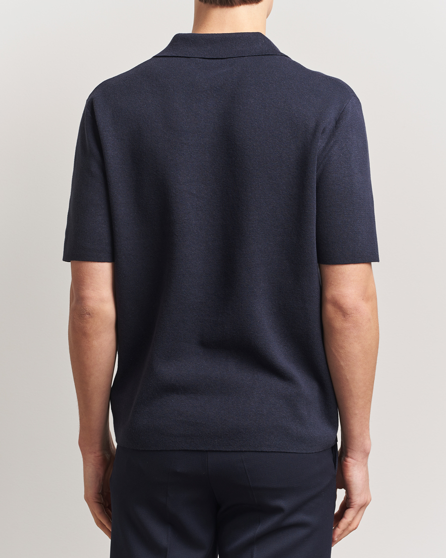 Herre | Pikéer | Tiger of Sweden | Maelon Cotton/Linen Polo Light Ink