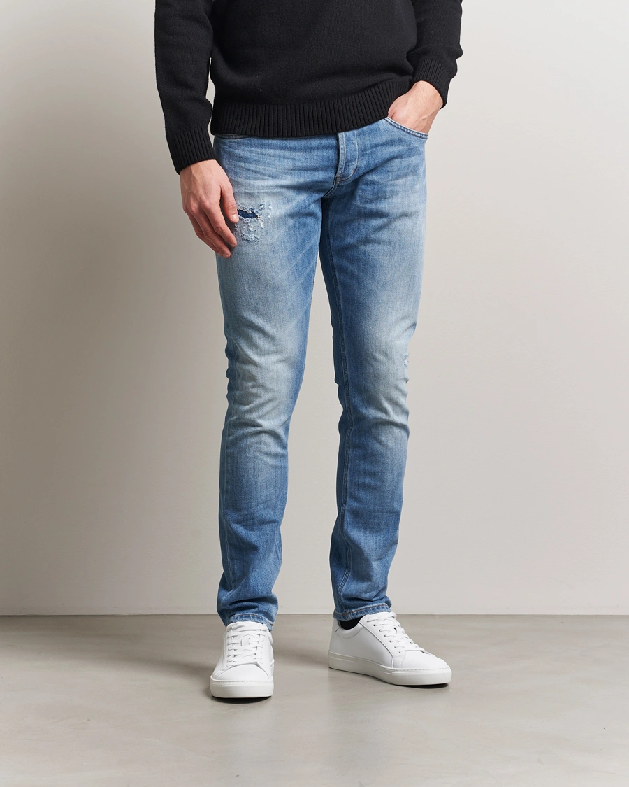 Herre | Jeans | Dondup | George Distressed Jeans Light Blue