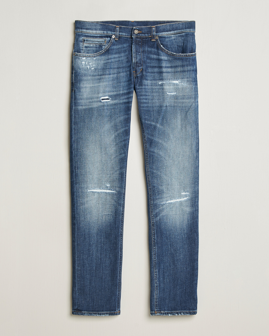 Herre | Jeans | Dondup | George Distressed Jeans Dark Blue