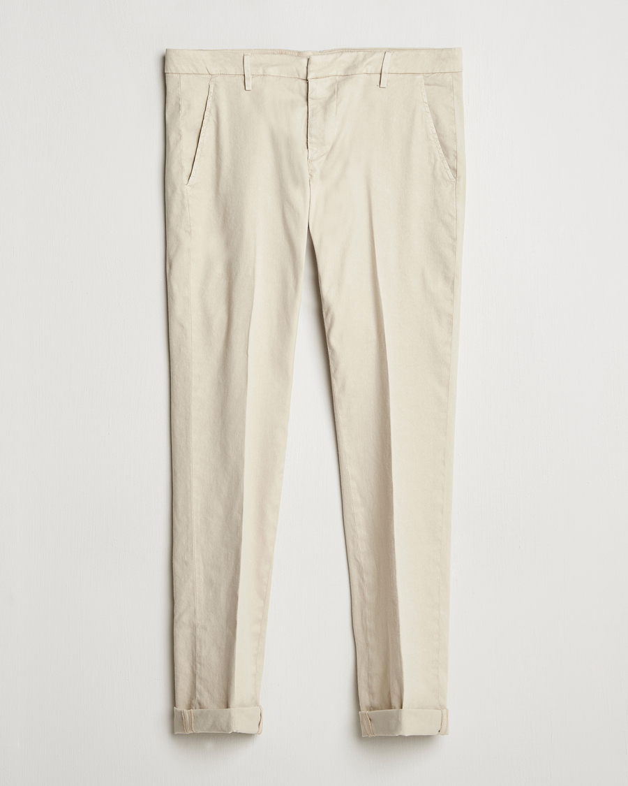 Herre | Bukser | Dondup | Gaubert Linen Stretch Chinos Ecru