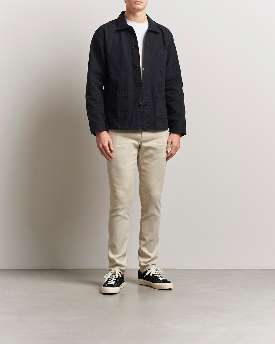 Herre | Bukser | Dondup | Gaubert Linen Stretch Chinos Ecru