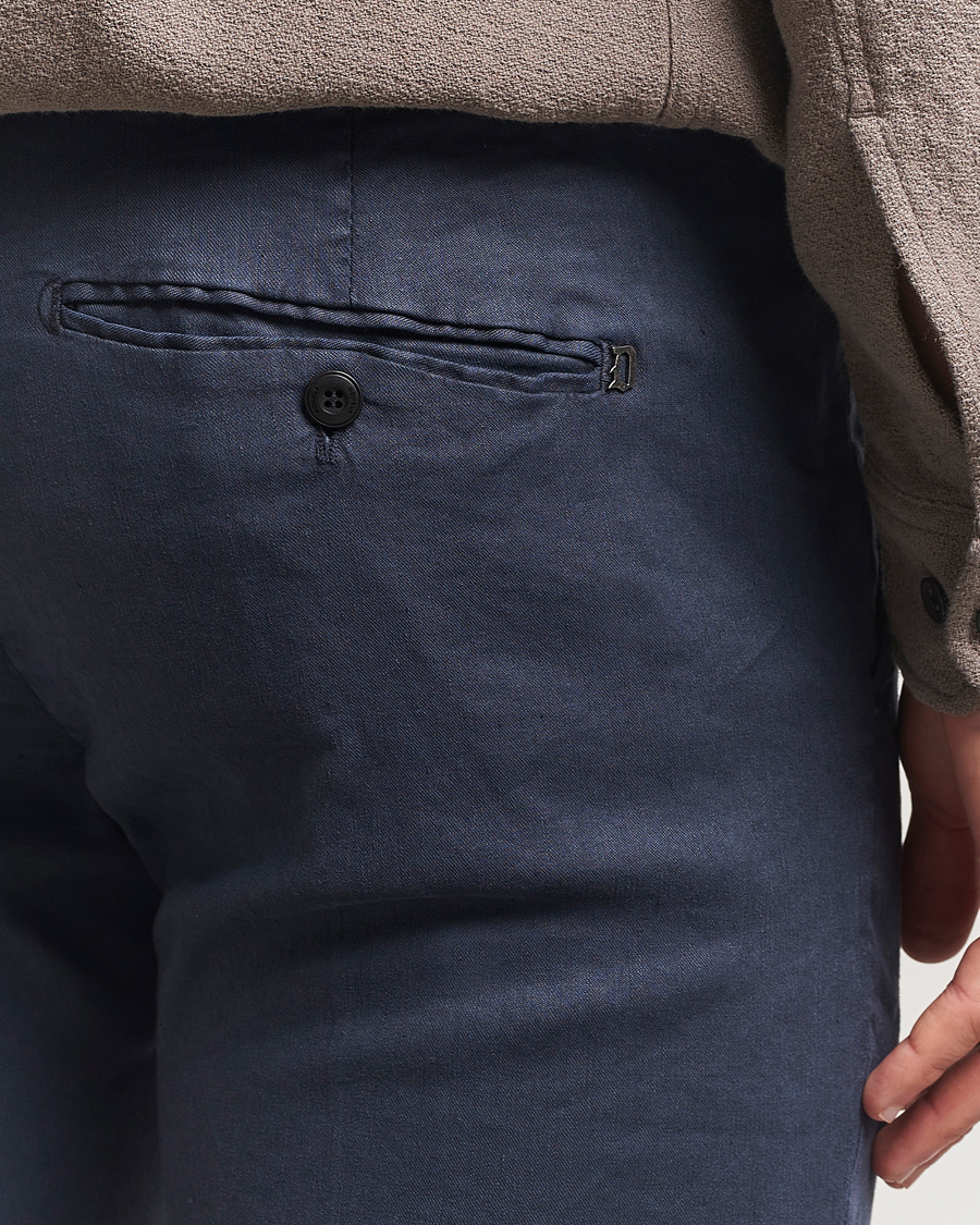 Herre | Bukser | Dondup | Gaubert Linen Stretch Chinos Navy