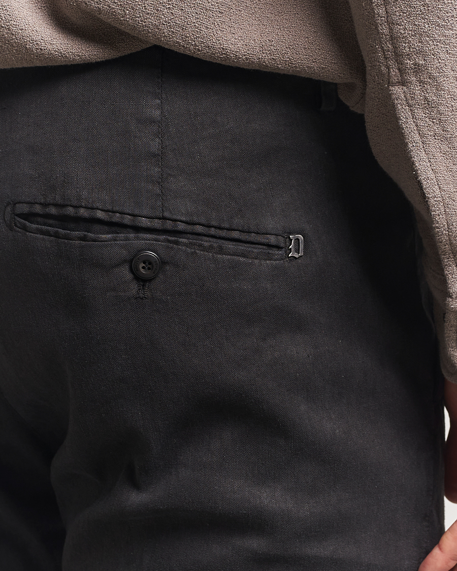 Herre | Bukser | Dondup | Gaubert Linen Stretch Chinos Black