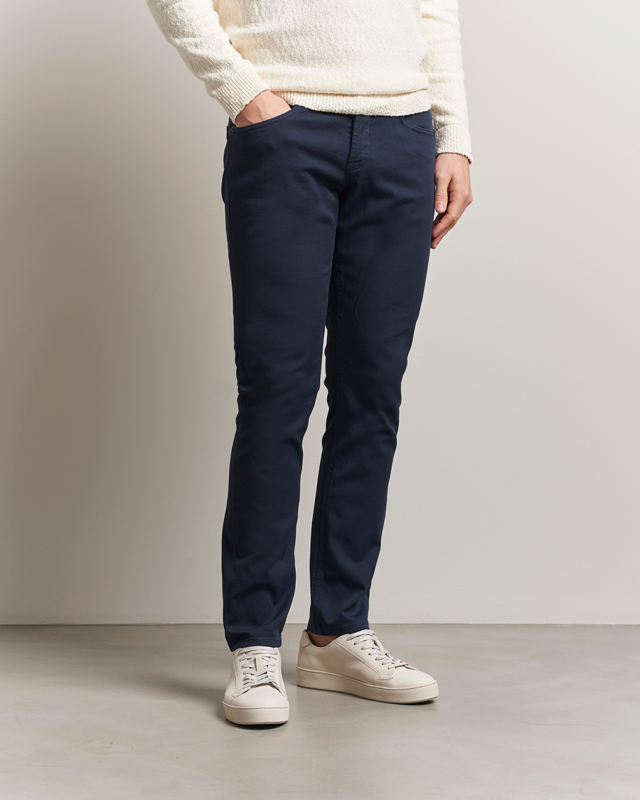 Herre | Bukser | Dondup | George Gabardine 5-Pocket Pants Navy