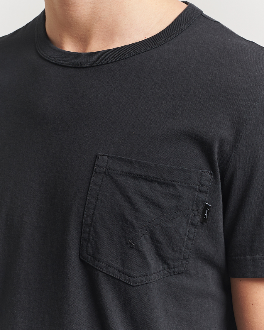 Herre | T-Shirts | Dondup | Pocket Crew Neck T-Shirt Black