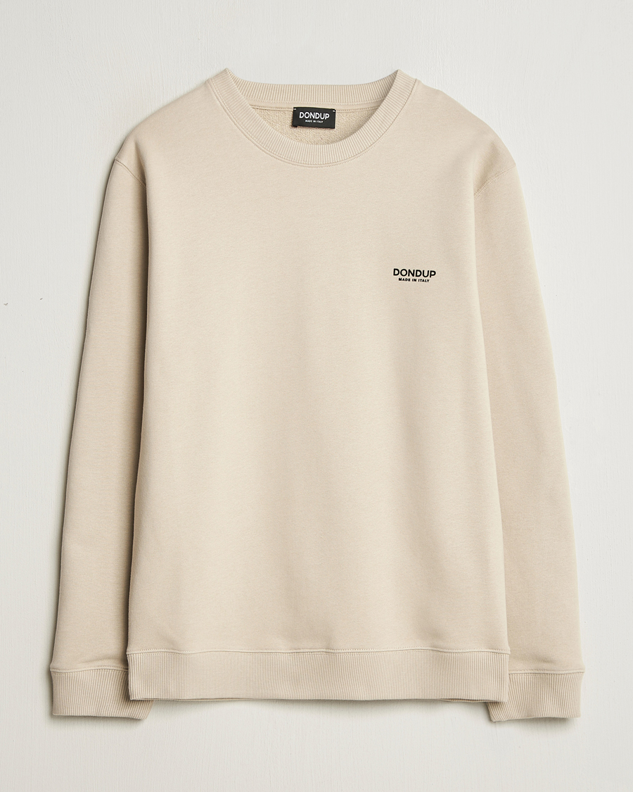 Herre | Gensere | Dondup | Logo Crew Neck Sweatshirt Sand