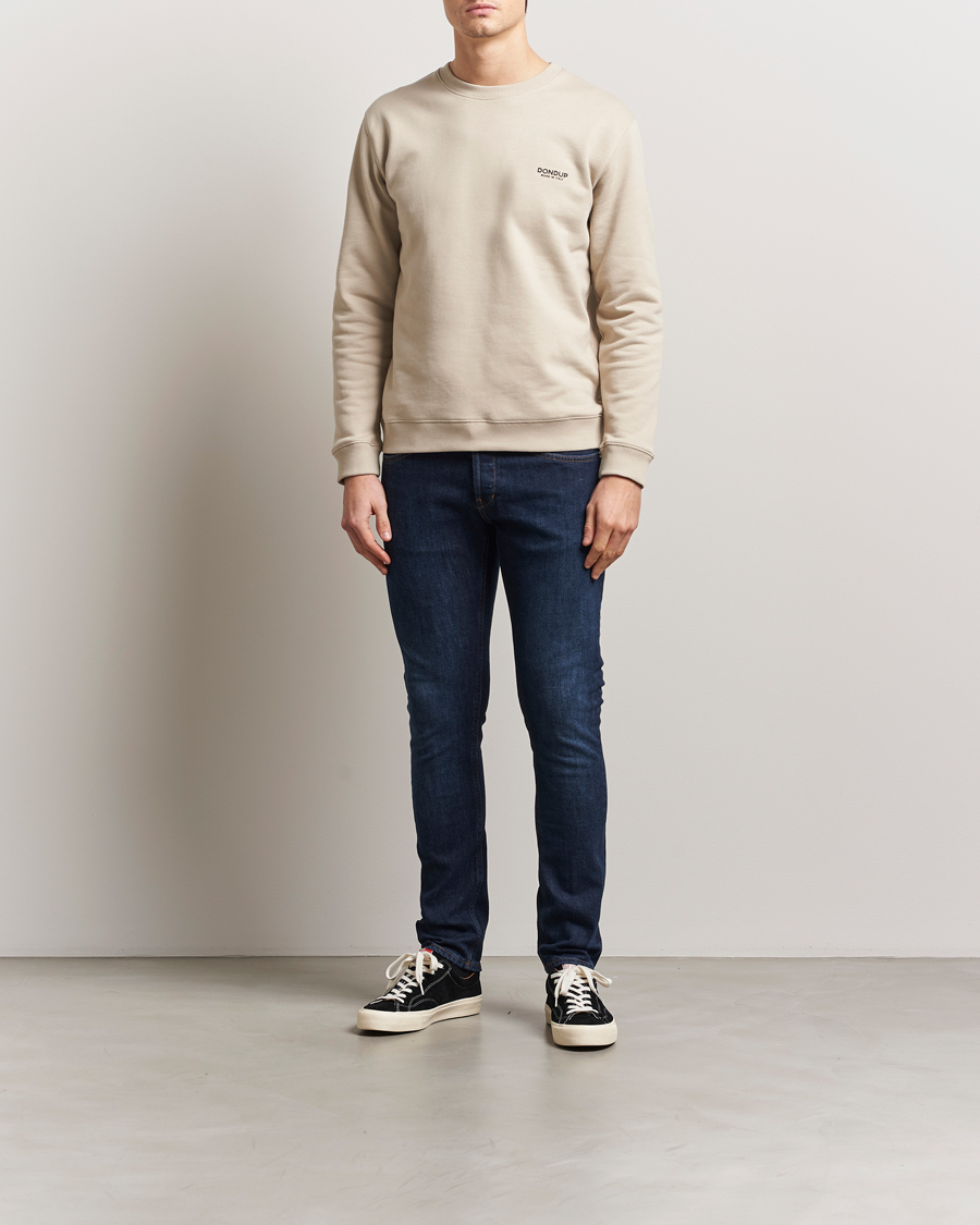 Herre | Gensere | Dondup | Logo Crew Neck Sweatshirt Sand