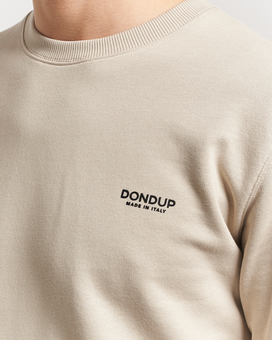 Herre | Gensere | Dondup | Logo Crew Neck Sweatshirt Sand