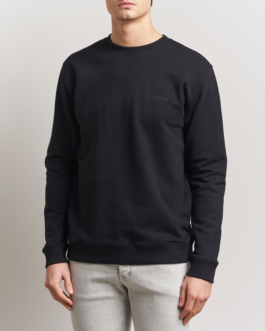 Herre | Gensere | Dondup | Logo Crew Neck Sweatshirt Black